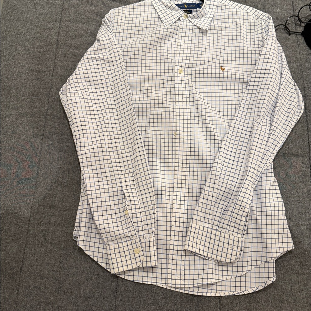 Polo by Ralph Lauren Men's White Checkered Shirt